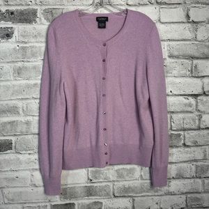 Lord and Taylor 100% Cashmere Cardigan Sweater